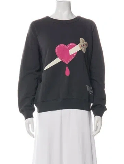 Pre-owned Mother Graphic Print Crew Neck Sweater In Green