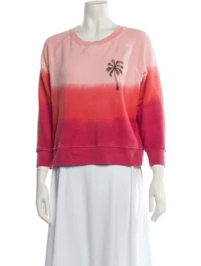 Pre-owned Mother Graphic Print Crew Neck Sweatshirt In Burgundy