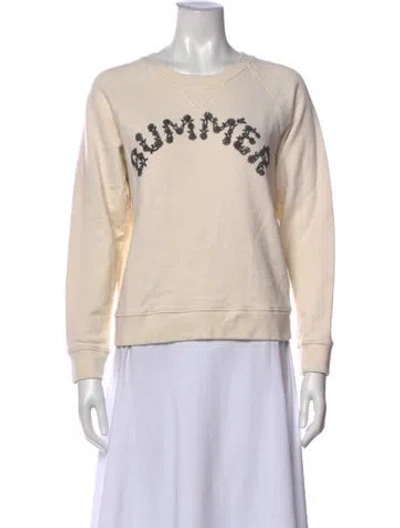 Pre-owned Mother Graphic Print Crew Neck Sweatshirt In Neutral