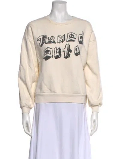 Pre-owned Mother Graphic Print Crew Neck Sweatshirt In Neutral