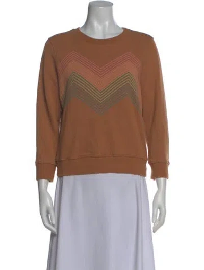 Pre-owned Mother Graphic Print Crew Neck Sweatshirt In Neutral