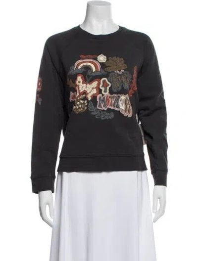 Pre-owned Mother Graphic Print Crew Neck Sweatshirt W/ Tags In Blue