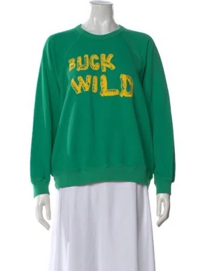 Pre-owned Mother Graphic Print Crew Neck Sweatshirt W/ Tags In Green