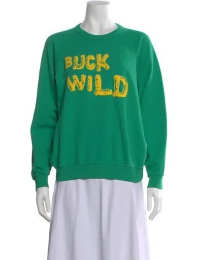 Pre-owned Mother Graphic Print Crew Neck Sweatshirt W/ Tags In Green