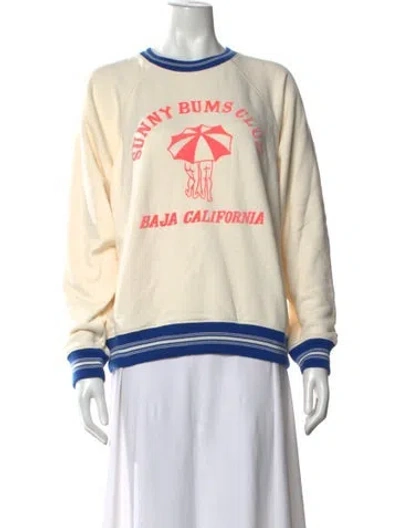 Pre-owned Mother Graphic Print Crew Neck Sweatshirt W/ Tags In Neutrals
