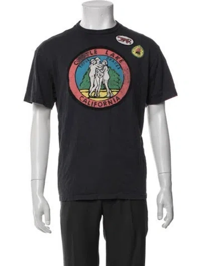 Pre-owned Mother Graphic Print Crew Neck T-shirt In Black