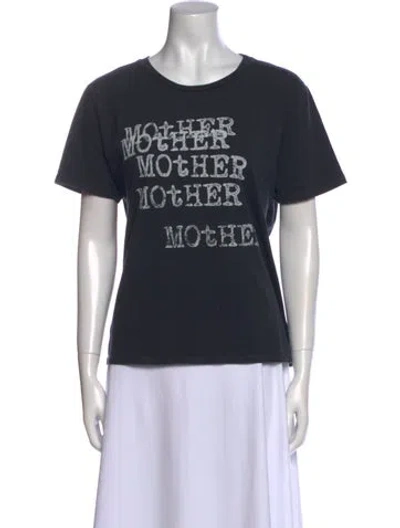 Pre-owned Mother Graphic Print Crew Neck T-shirt In Blue