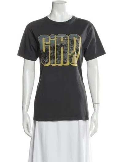 Pre-owned Mother Graphic Print Crew Neck T-shirt In Gray