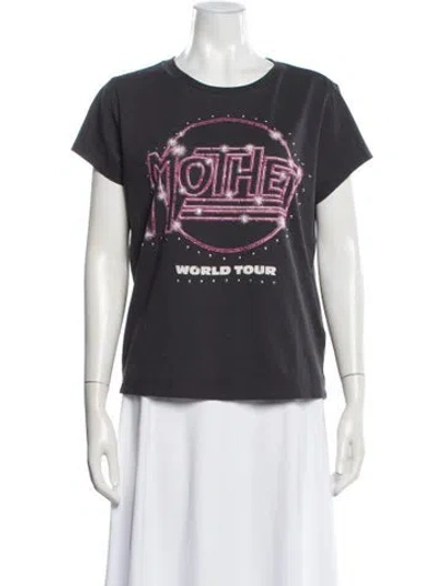 Pre-owned Mother Graphic Print Crew Neck T-shirt In Gray