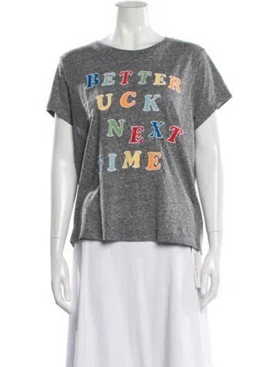 Pre-owned Mother Graphic Print Crew Neck T-shirt In Gray