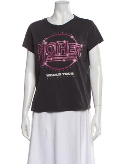 Pre-owned Mother Graphic Print Crew Neck T-shirt In Gray