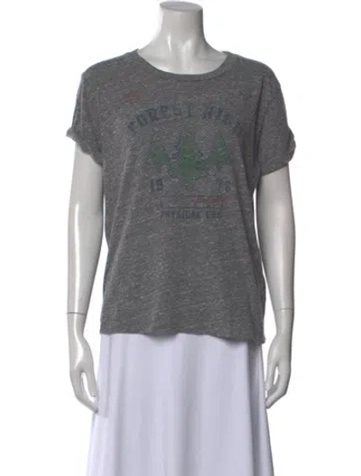 Pre-owned Mother Graphic Print Crew Neck T-shirt In Gray