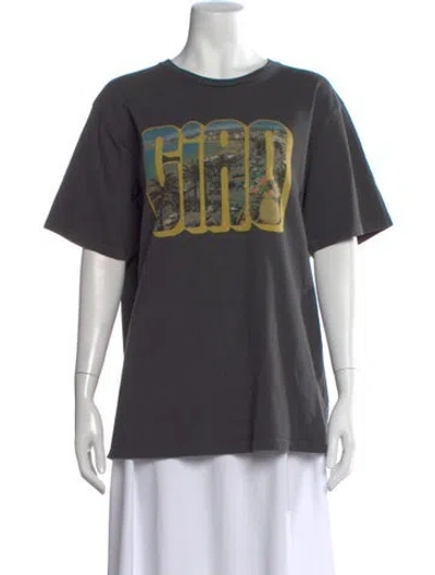 Pre-owned Mother Graphic Print Crew Neck T-shirt In Gray