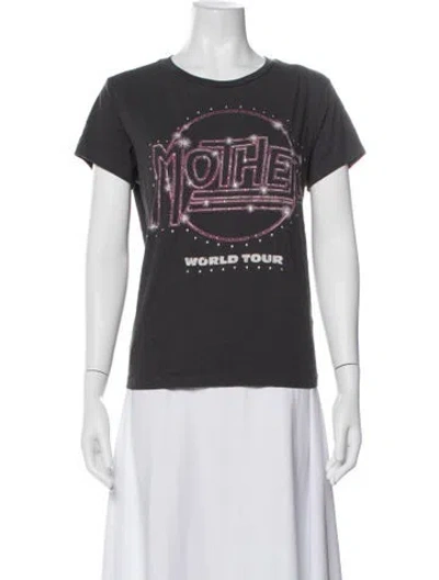 Pre-owned Mother Graphic Print Crew Neck T-shirt In Gray