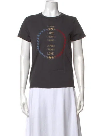 Pre-owned Mother Graphic Print Crew Neck T-shirt In Gray