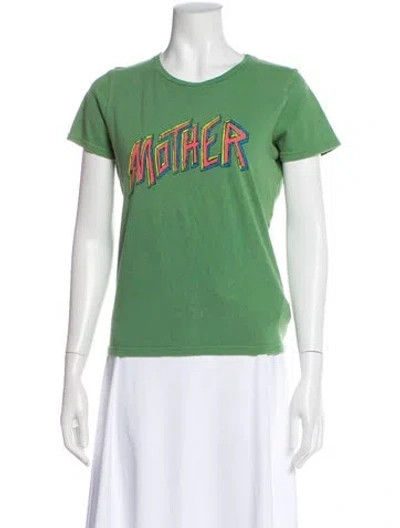 Pre-owned Mother Graphic Print Crew Neck T-shirt In Green