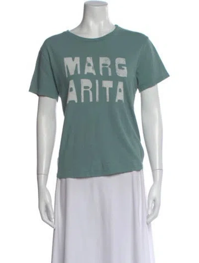 Pre-owned Mother Graphic Print Crew Neck T-shirt In Green