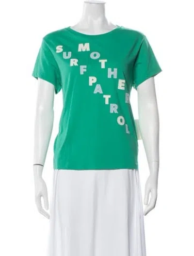 Pre-owned Mother Graphic Print Crew Neck T-shirt In Green