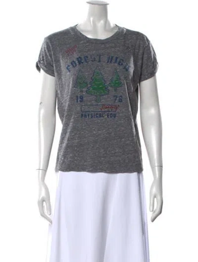 Pre-owned Mother Graphic Print Crew Neck T-shirt In Grey