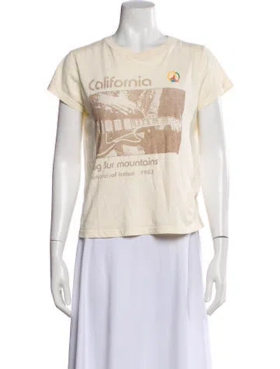 Pre-owned Mother Graphic Print Crew Neck T-shirt In Neutral