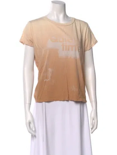 Pre-owned Mother Graphic Print Crew Neck T-shirt In Neutral