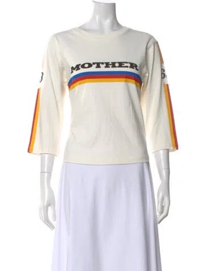 Pre-owned Mother Graphic Print Crew Neck T-shirt In Neutral