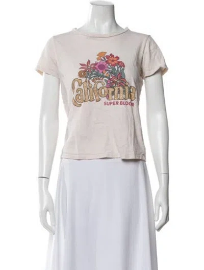 Pre-owned Mother Graphic Print Crew Neck T-shirt In Neutral