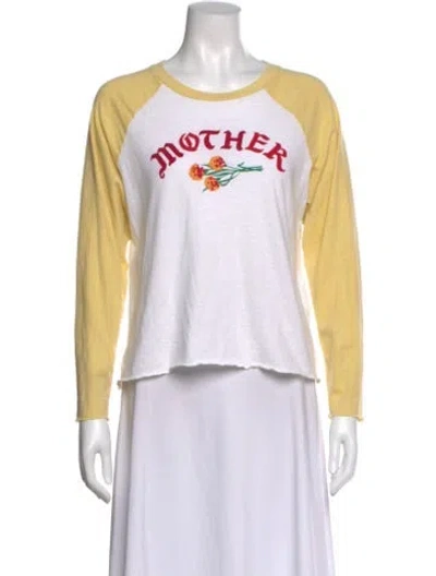 Pre-owned Mother Graphic Print Crew Neck T-shirt In Neutral