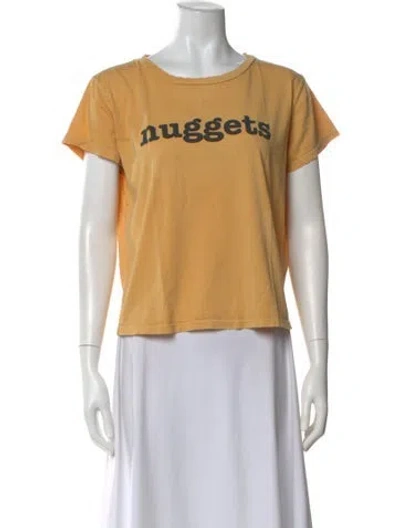 Pre-owned Mother Graphic Print Crew Neck T-shirt In Neutral