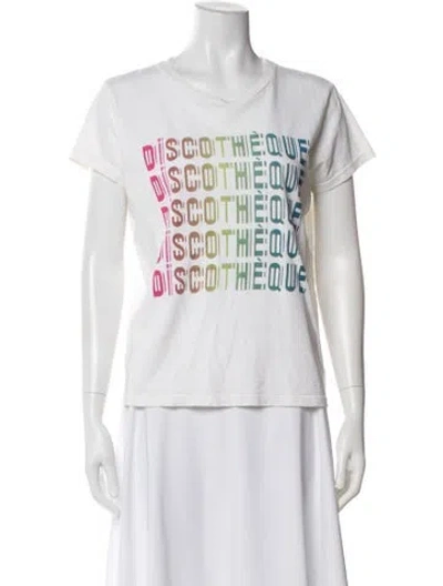Pre-owned Mother Graphic Print Crew Neck T-shirt In Neutral