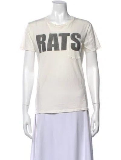 Pre-owned Mother Graphic Print Crew Neck T-shirt In Neutral