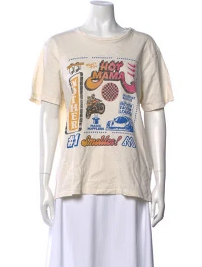 Pre-owned Mother Graphic Print Crew Neck T-shirt In Neutral