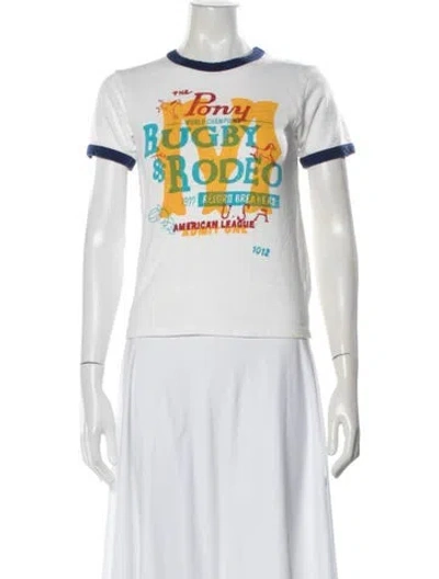 Pre-owned Mother Graphic Print Crew Neck T-shirt In Neutral