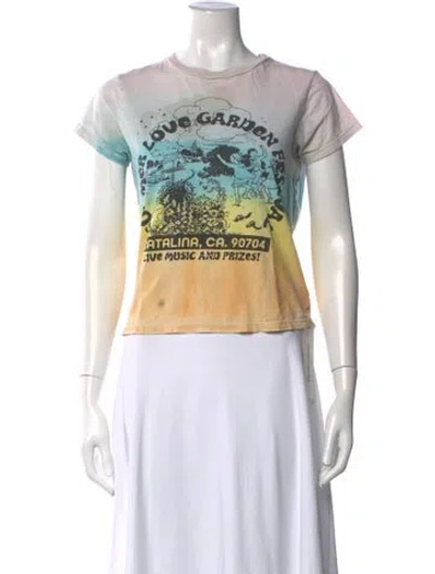 Pre-owned Mother Graphic Print Crew Neck T-shirt In Neutral
