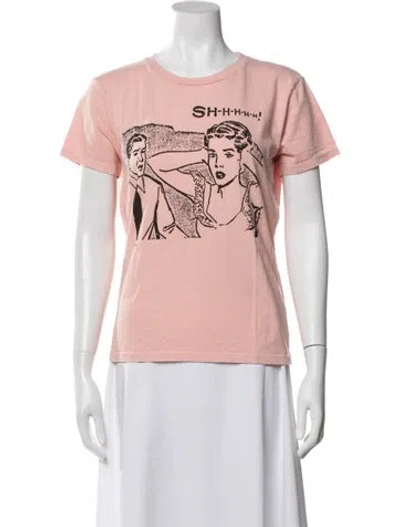 Pre-owned Mother Graphic Print Crew Neck T-shirt In Orange