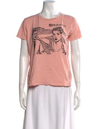 Pre-owned Mother Graphic Print Crew Neck T-shirt In Orange