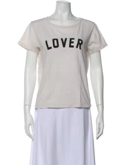 Pre-owned Mother Graphic Print Crew Neck T-shirt In Pink
