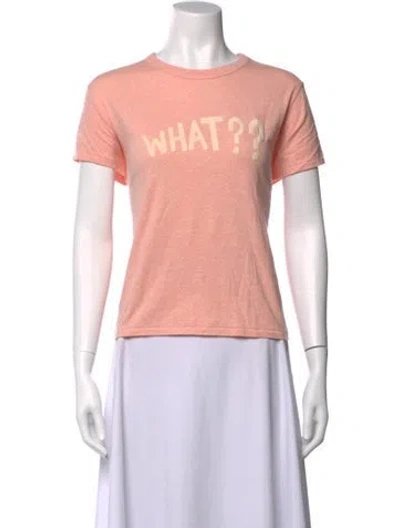 Pre-owned Mother Graphic Print Crew Neck T-shirt In Pink