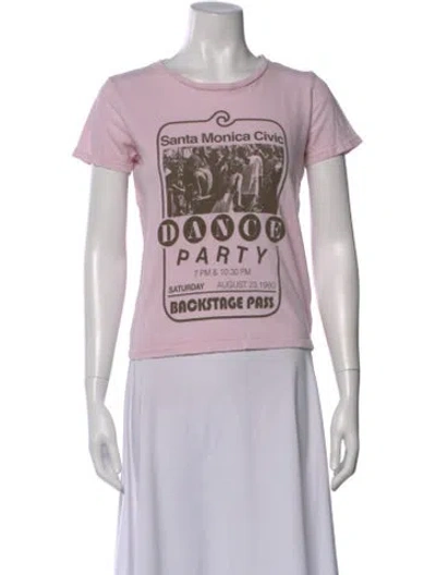 Pre-owned Mother Graphic Print Crew Neck T-shirt In Purple