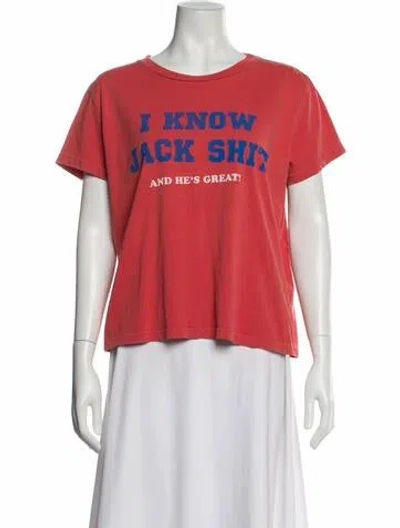 Pre-owned Mother Graphic Print Crew Neck T-shirt In Red