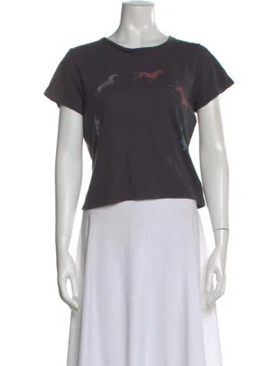 Pre-owned Mother Graphic Print Crew Neck T-shirt W/ Tags In Gray