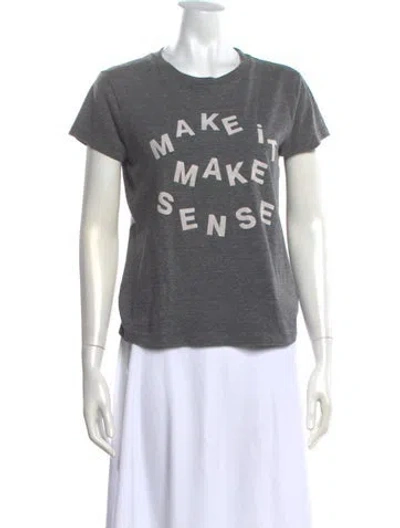 Pre-owned Mother Graphic Print Crew Neck T-shirt W/ Tags In Gray