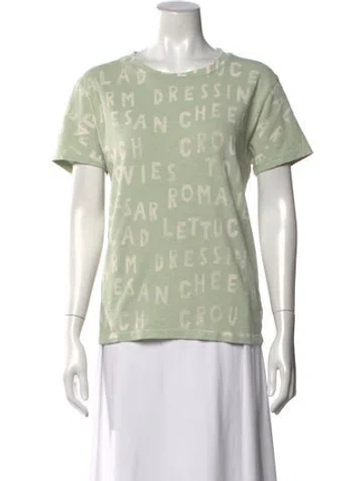 Pre-owned Mother Graphic Print Crew Neck T-shirt W/ Tags In Green