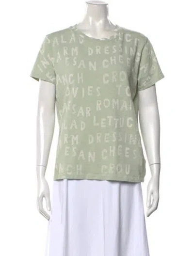 Pre-owned Mother Graphic Print Crew Neck T-shirt W/ Tags In Green