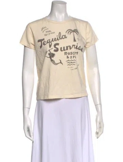 Pre-owned Mother Graphic Print Crew Neck T-shirt W/ Tags In Neutral