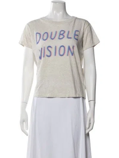 Pre-owned Mother Graphic Print Crew Neck T-shirt W/ Tags In Neutral