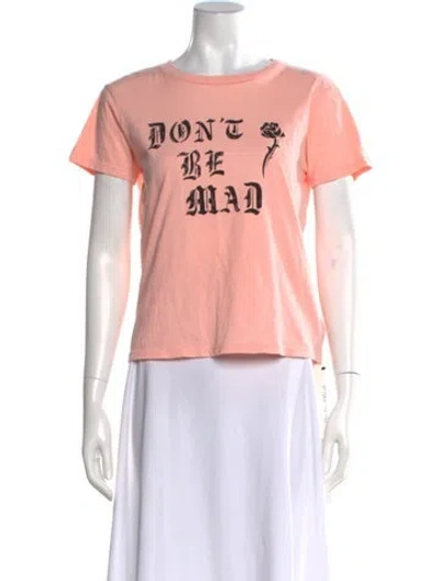 Pre-owned Mother Graphic Print Crew Neck T-shirt W/ Tags In Pink