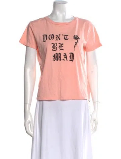 Pre-owned Mother Graphic Print Crew Neck T-shirt W/ Tags In Pink