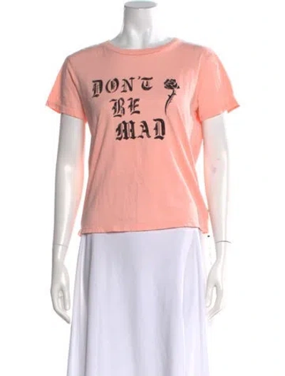 Pre-owned Mother Graphic Print Crew Neck T-shirt W/ Tags In Pink