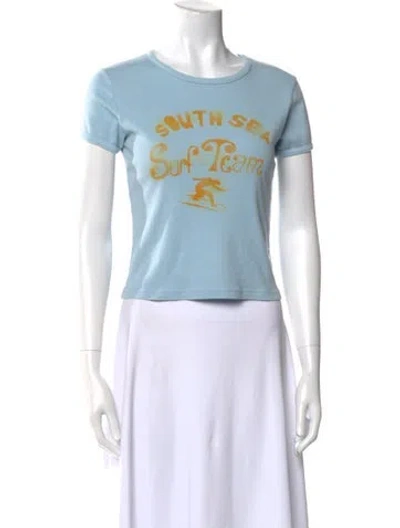 Pre-owned Mother Graphic Print Crew Neck T-shirt W/ Tags In White